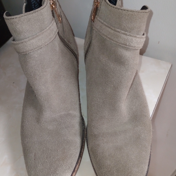 Coach Coleen Taupe Suede Women's Ankle Boots - Picture 6 of 8